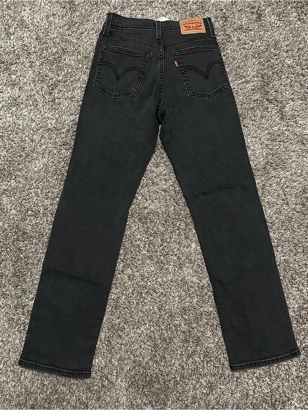 Levi's Black Straight Leg Jeans - Picture 10 of 11